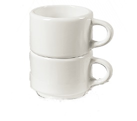 Taza Cappuccino Apilable 8 oz Negro