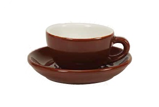 Taza Barista Cappuccino 8 oz Negro Mate/Blanco