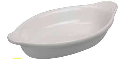 Plato Ovalado Con Orejas Realzadas 8 Oz. Café Bajo