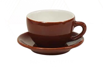Plato Para Taza Latte Barista 5.5 Pul. 13 Cm Negro Reina Mate / Blanco