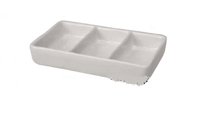 Platon Salsero De 3 Cavidades 3 Oz. Turquesa