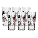 Juego de vasos 6 piezas vacas leche(ONE SHOT)