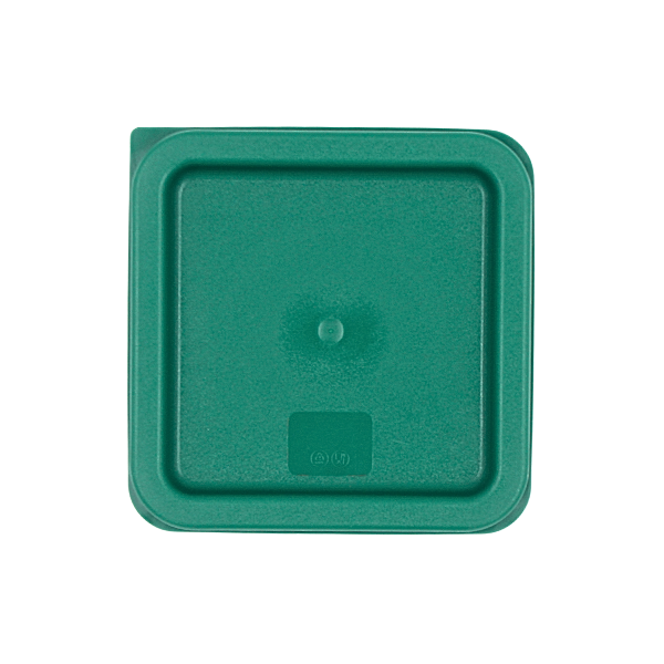 Tapa verde para contenedor de policarbonato cuadrado 4 litros
