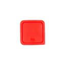 Tapa roja para contenedor de policarbonato cuadrado 8L