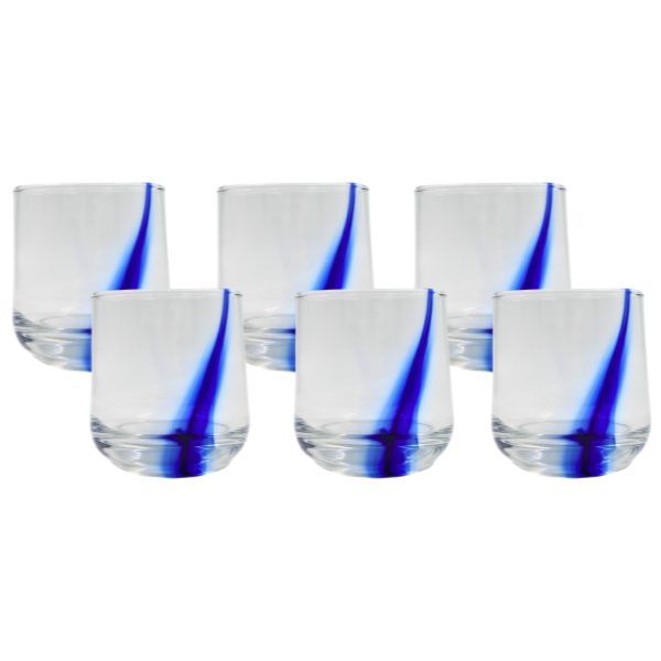 Juego 6 vasos Kobita listón azul(One Shot)