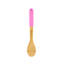 Cuchara lisa bambú mango rosa@