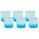 Juego 6 vasos Kristalino Azul Zafiro