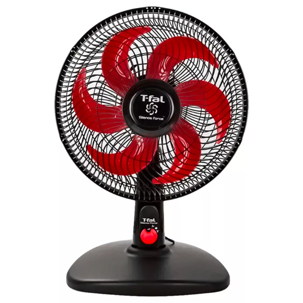 Ventilador Silence Force 14" T-fal 2 en 1 Rojo/Negro