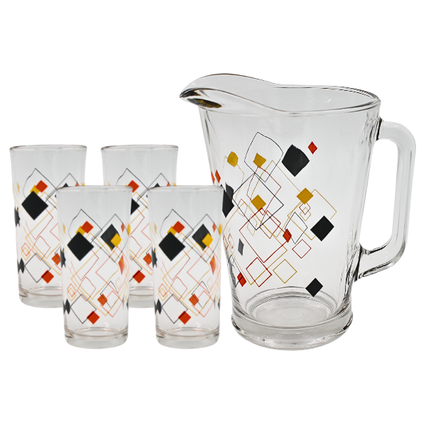 Juego de Agua 5 piezas Rombos Crisa (One Shot)