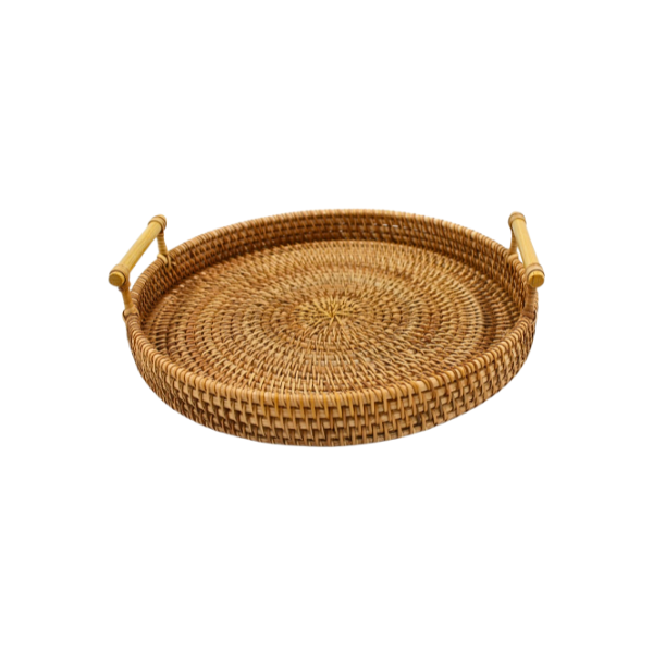 Bandeja de servicio de ratán 28 cm @