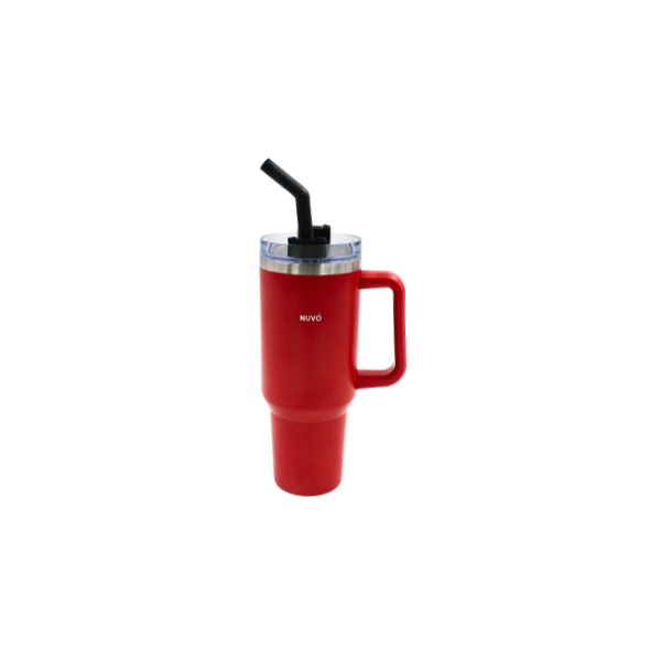 Termo Doble Pared Acero 1.2 L Rojo@