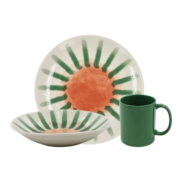 Vajilla 9 piezas Rustica@