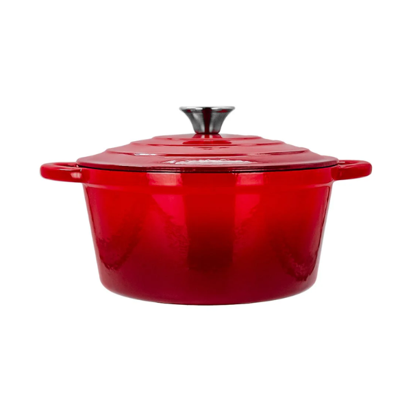 Olla de hierro fundido esmaltado con tapa 24 cm@