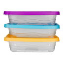 Juego de 3 contenedores rectangulares de plástico 800 ml varios colores 200-8034-RBW Home Sweet Home (36)