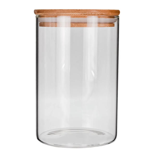 Frasco de vidrio con tapa de bambú 900 ml RG950 Home Sweet Home (24)