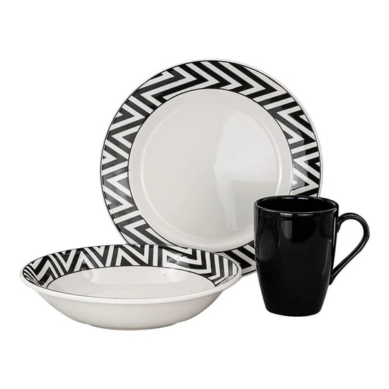 Vajilla de cerámica de 9 piezas Emma Corona. MOD. VL195D030109 (2)