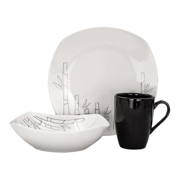 Vajilla de cerámica 9 piezas Bambu Corona MOD.  VL124A030109 (2)