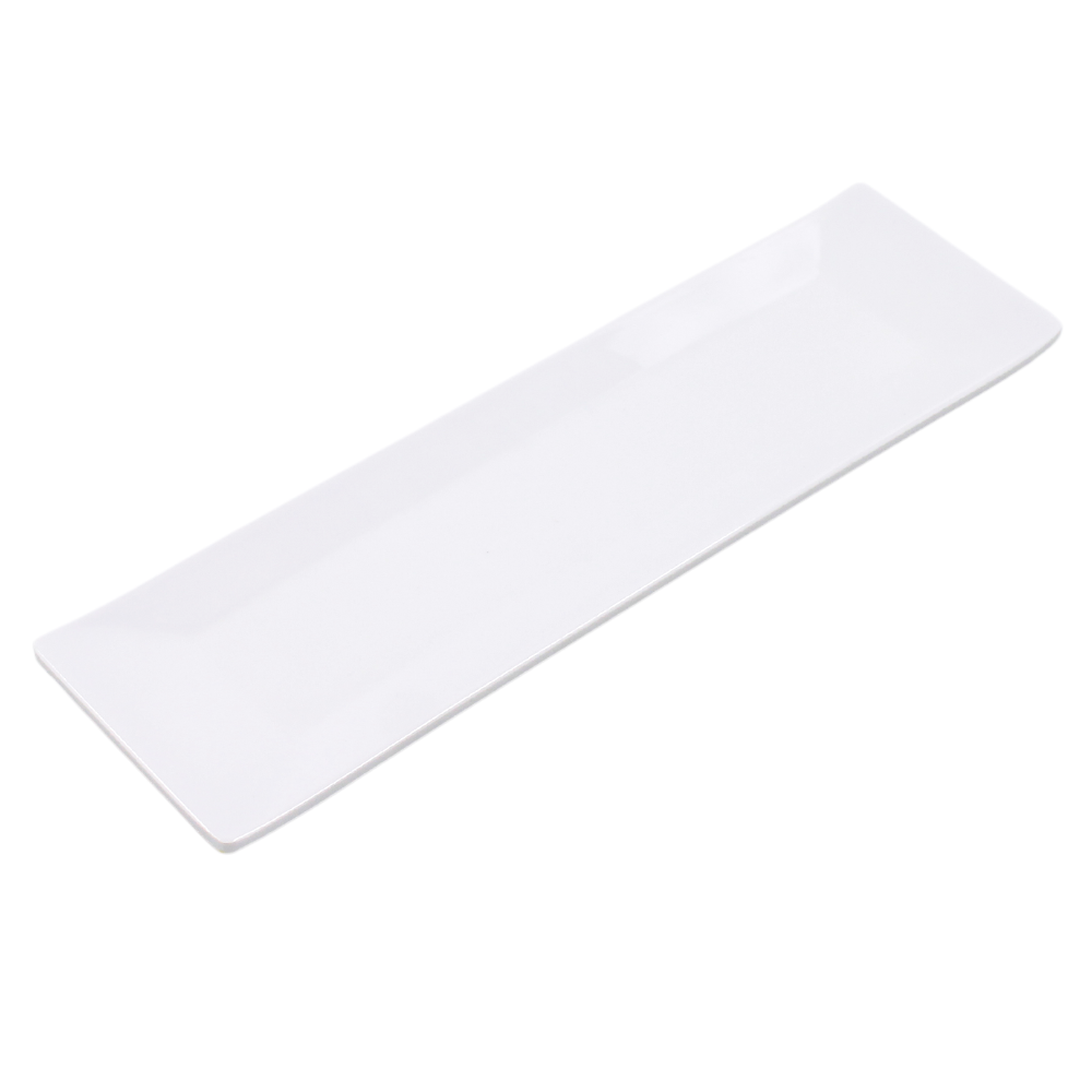 Bandeja rectangular de 32 x 9 cm melamina blanca