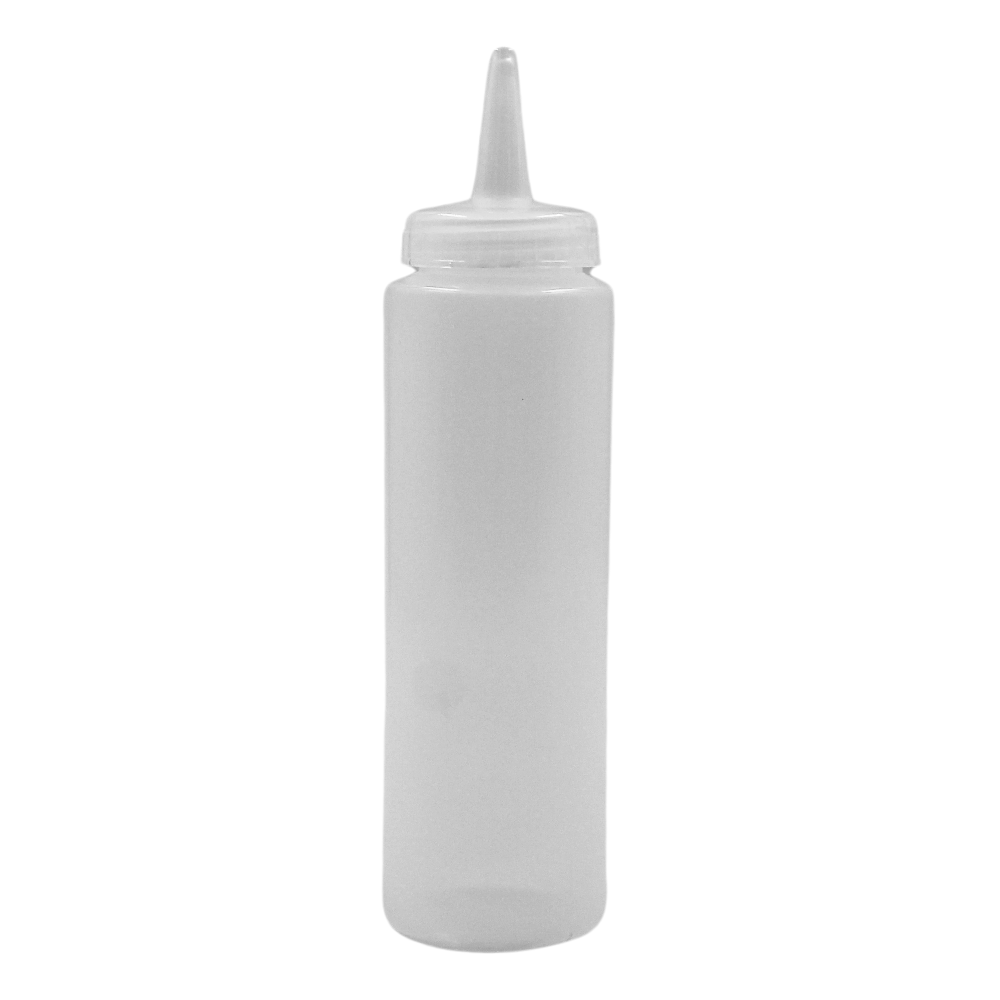 Botella dispensadora para aderezo transparente 8 oz