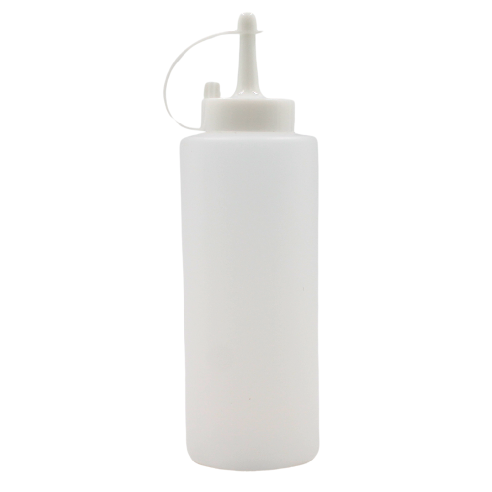 Botella dispensadora para aderezo 12 oz transparente