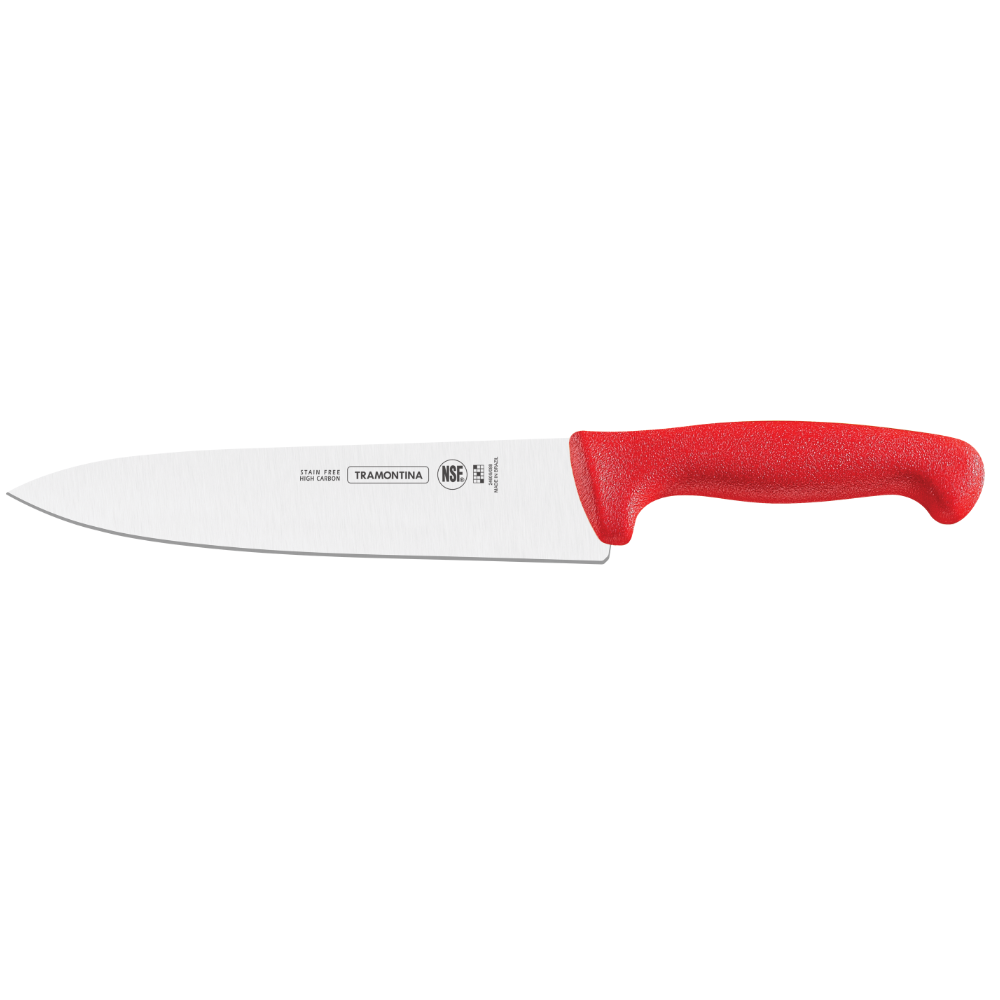 Cuchillo profesional para Chef 8 pulgadas rojo Tramontina