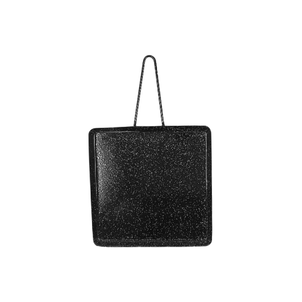 Comal cuadrado chico 24 cm acero porcelanizado moteado