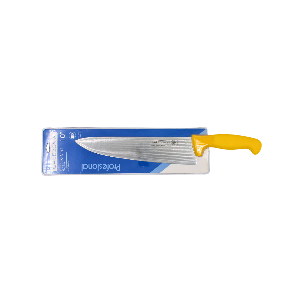 Cuchillo chef 10" Caledonia color amarillo(BAJA)