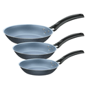 Juego De 3 Sartenes Tramontina Turim Azul