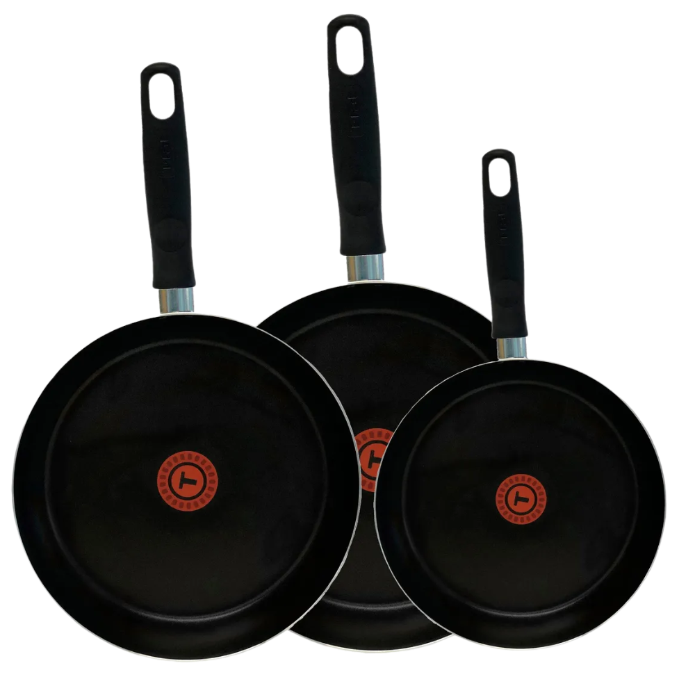 Juego de 3 sartenes T-fal Vital negro 20, 24 y 26 cm Kraft