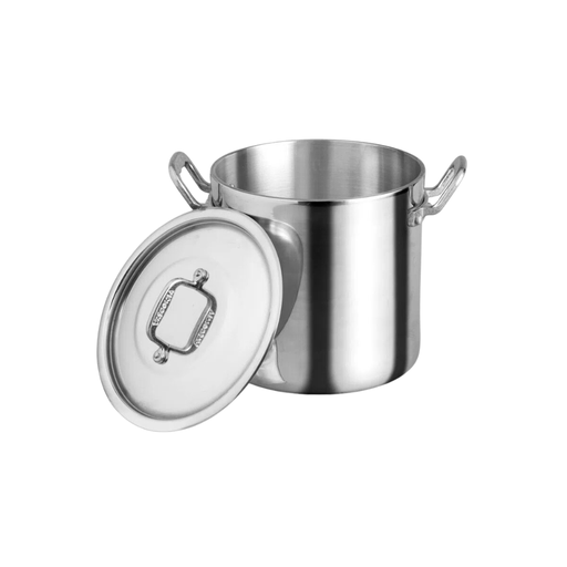 Cazuela industrial alta profesional de acero inox de 28 a 50 cm