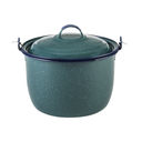 Olla de peltre convexa con asa 22 cm Cinsa con tapa 6 litros Aqua(BAJA)
