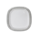 Plato cuadrado 8" 20 cm melamina Premium Elegantza Gris