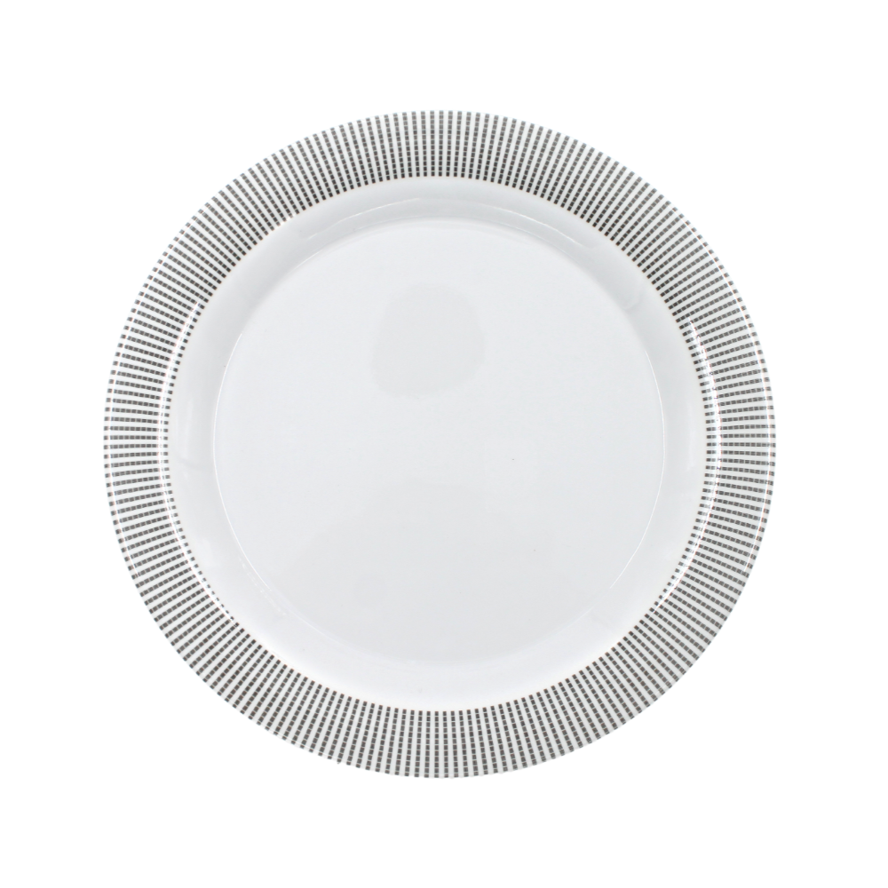 Plato extendido 9" 23 cm melamina Premium Elegantza Gris