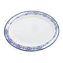 Plato oval 12" 30 cm melamina talavera azul