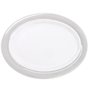 Plato oval 14" 36 cm melamina Premium Elegantza Gris