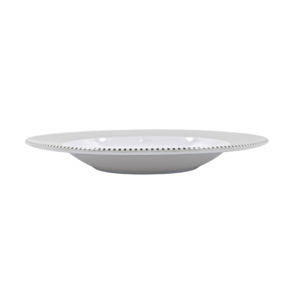 Plato sopero 10.5" 26 cm melamina Premium Elegantza Gris