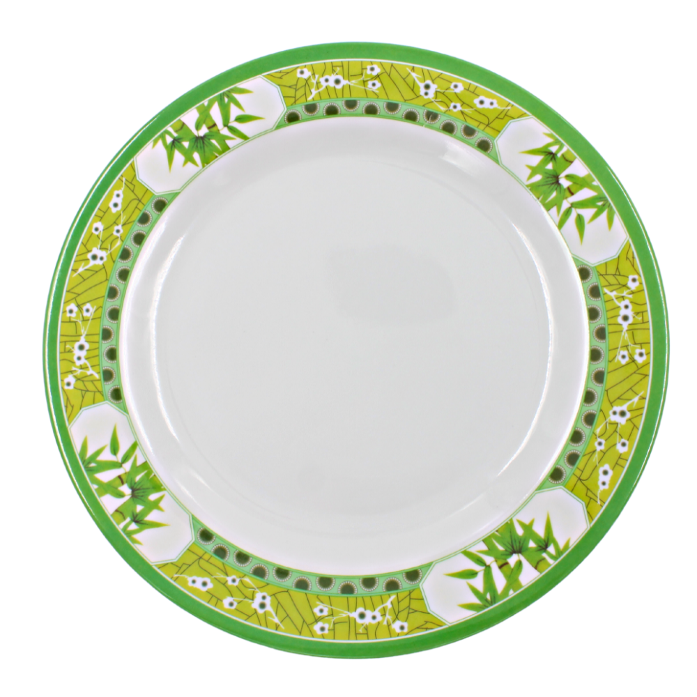 Plato Trinche 11" 28 cm melamina Bambú Verde Clorofila