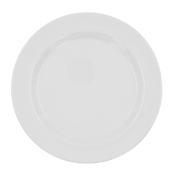 Plato Trinche Horeca 10.5 pulg. melamina blanca