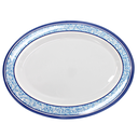 Plato oval 14" melamina Formosa azul
