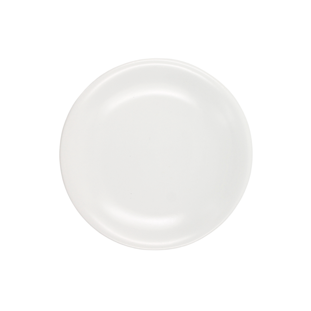 Plato Trinche 19 Cm Chena Sin Relieve Blanco Mate