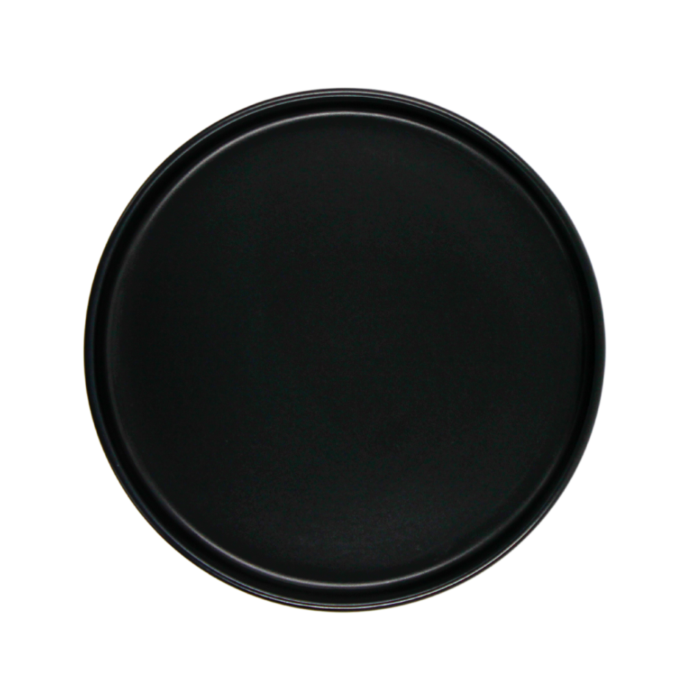 Plato Trinche 23 cm Mediterráneo Negro Mate