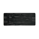 Platón rectangular 25 x 10 cm melamina negra mate con textura