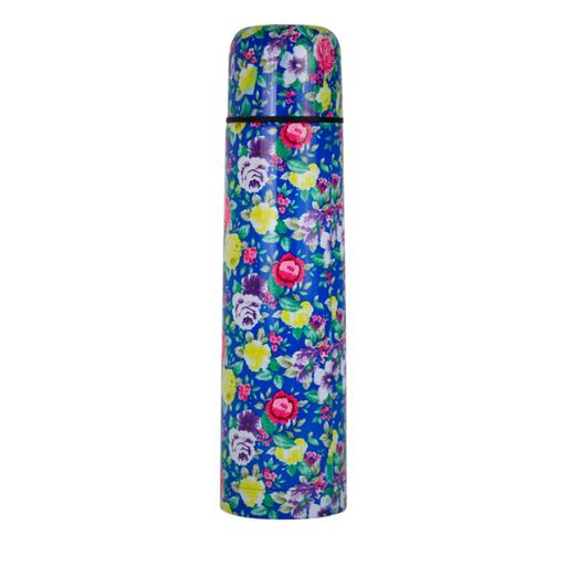 [1530164] Thermo de acero inoxidable con diseño floral de 1 L Mod. Aj-1502 (BAJA)