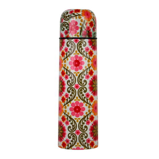 [1530162] Thermo de acero inoxidable con diseño floral de 500 ml (BAJA)