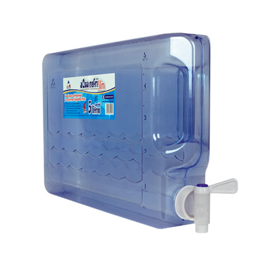 [1564106] Recipiente de agua Slim 5 litros  de PVC Clarificado Azul Tricorp