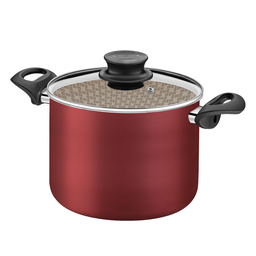 [5011713] Olla alta con Tapa 24 cm 7.1L Paris Roja aluminio 1.8 mm