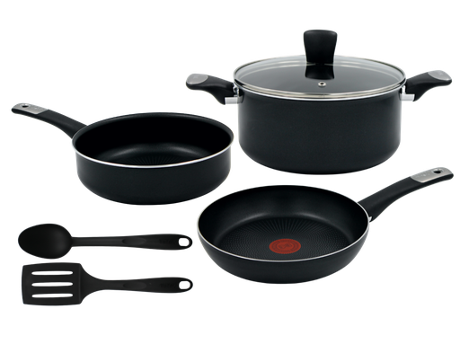 [11901393] Batería de Cocina 6 piezas T-fal Hard Titanium Plus(BAJA)