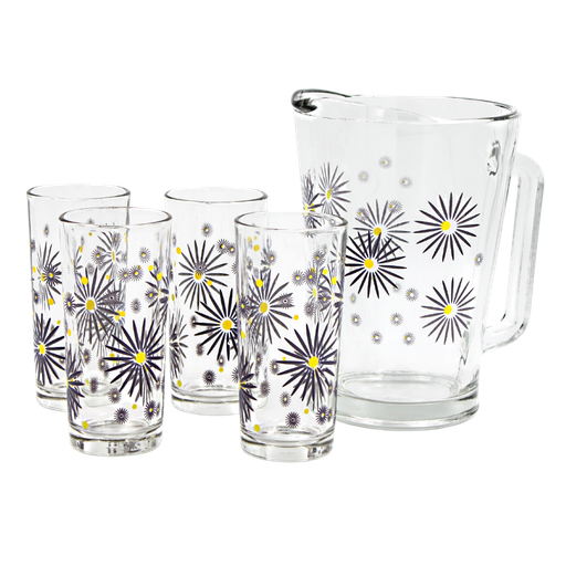 [1453494] Juego de Agua 5 piezas jarra y 4 vasos Lavanda(ONE SHOT)