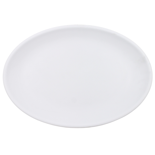 Plato ovalado 35 cm melamina blanca mate