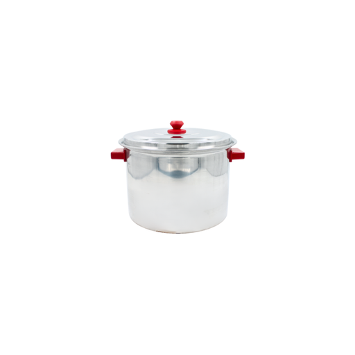 [1474192] Olla recta num 24 con tapa de aluminio accesorios color rojo 7.310 Lts @